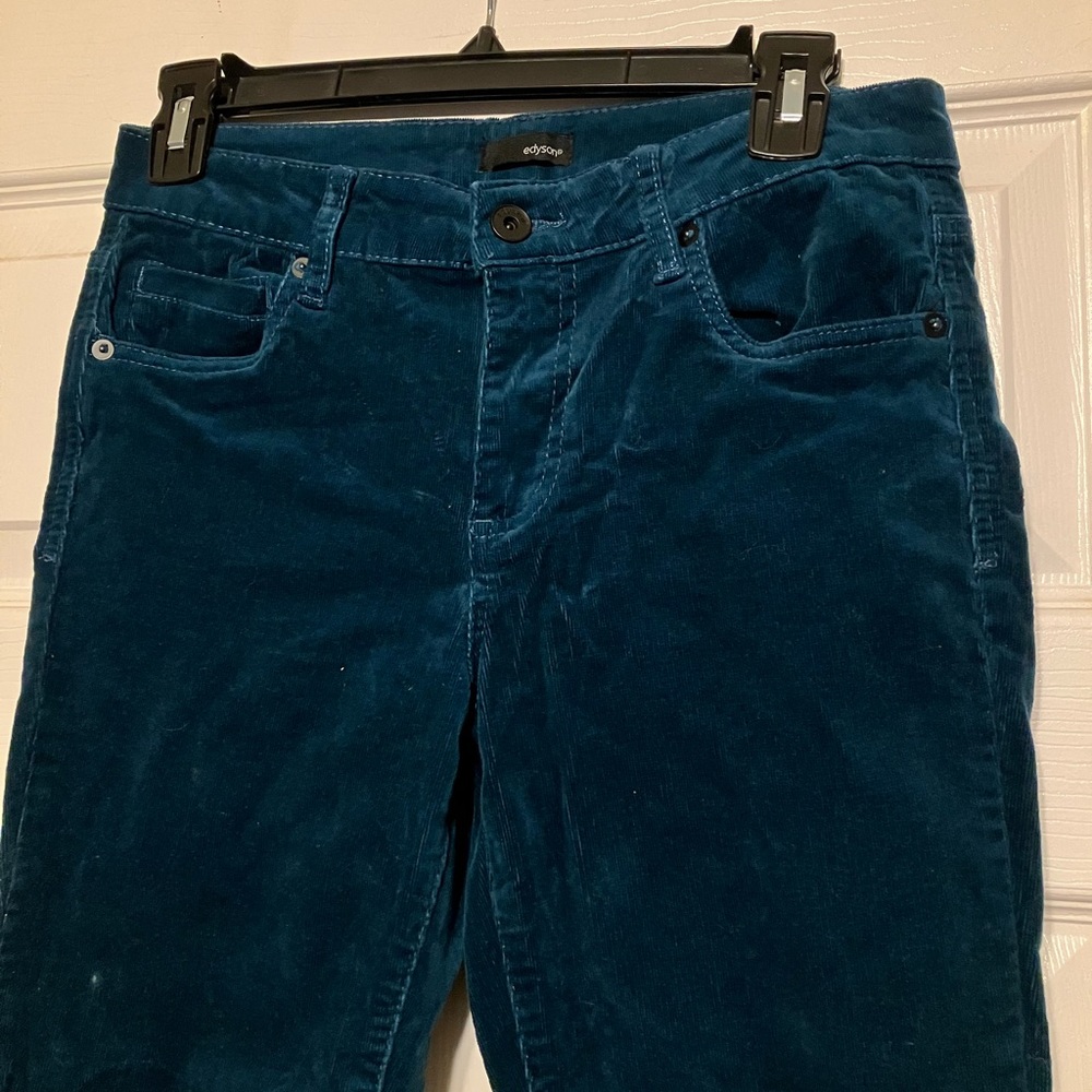 Edyson Skinny teal blue cotton corduroy pants jeans size 26 women’s